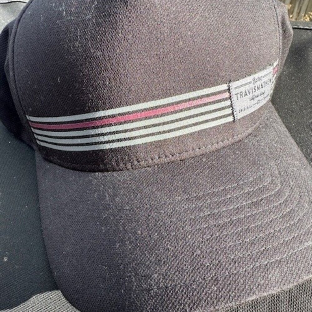 Travis Mathew Golf Men’s Black Trucker Mesh Hat Performance Training Cap